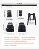Tool Belt, 19 Pockets Tool Pouch with Suspenders for Men, Heavy Duty Adjustable Utility Belt Work Bag Detachable Suspension Rig for Electrician,