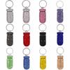 Rhinestone Keychain Portable Pill Bottle Case Waterproof Travel Medicine Box Beautiful Holder Storage with Keychain Accesorios