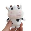 1-12pcs Plush Cow Keychain Cow Plushie Animal Toy Kawaii Spotted Cow Keyring Women Bag Animal Decor Christmas Birthday Gift