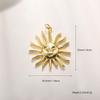 Trendy Sun Pendant Copper Gold-Plated Drip Oil DIY Jewelry: Necklace, Bracelet, Earring Accessories for Women