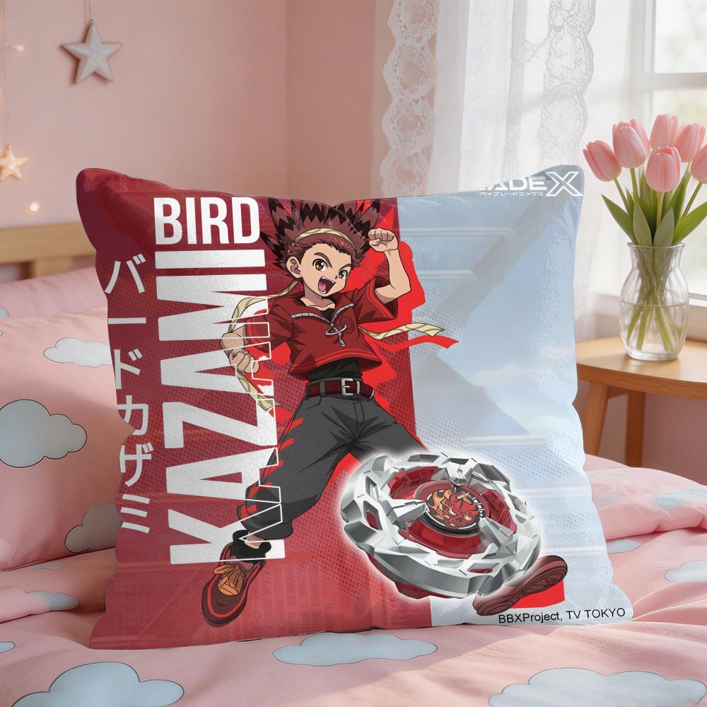 Japan BBeyblade Anime Cushion Cover Square Short Plush Pillow Case Living Room Sofa Home Decor Funda X