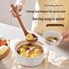 Japanese Style Large Wooden Soup and Porridge Ladle with Long Handle for Household Use