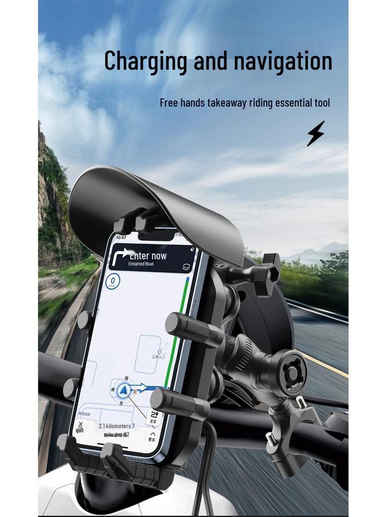 Shockproof Electric Vehicle Phone Holder for Motorcycles, Bicycles, Scooters, and Delivery Vehicles