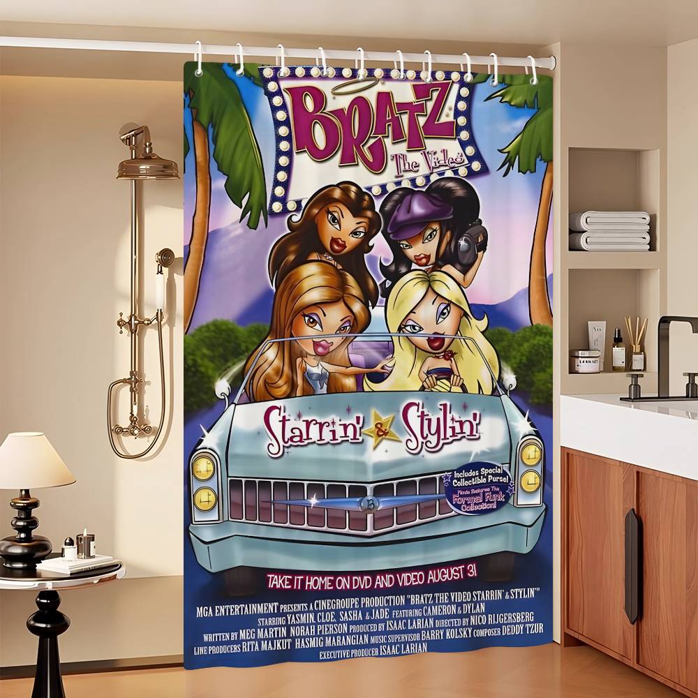 Bratz Doll Classic Shower Curtain, Bathroom Decorative Shower Curtain, Waterproof Shower Curtain With Hooks