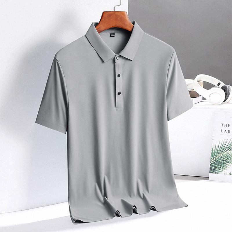 Herren 2024 Ice Silk Seamless Poloshirt - Kurzarm-Business-T-Shirt