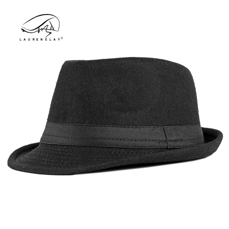 Frühling und Herbst Neue Mode Lässiger Zylinder Damen Britische Mode Schwarzer Jazzhut Wolle Vielseitiger Mittelalterlicher Hut Trend