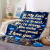 1PC Son Love Message Print Blanket, Soft Throw Blanket - Warm & Cozy for Couch, Bed, Office, and Travel yy250912187