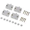 4pcs PA White Button Switch Silver Cabinet Door Control Switch Portable Press Switch  Electrician