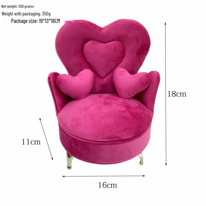 Dutch Velvet Jewelry Box: Sofa-Style Ornament & Ring Storage for 1:12 Dollhouse