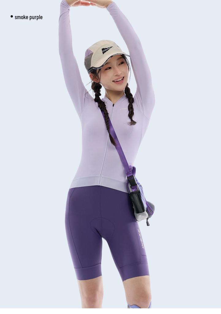 Women's High-Waist Pocket Cycling Bib Shorts for Spring/Summer