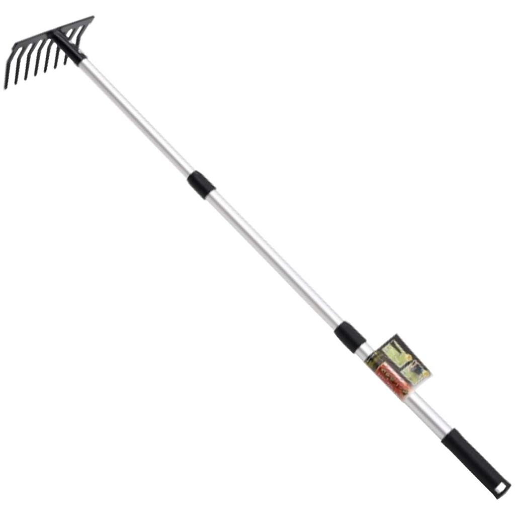 Kaneko Sogyo Lightweight Aluminum 3-Stage Telescopic 8-Prong Rake, Hanazono, 31828
