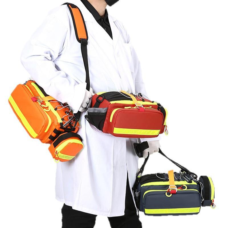 Waterproof Tactical Waist Pack With Color-Coded Compartment System First Aid Medical Response Field Emergency Use