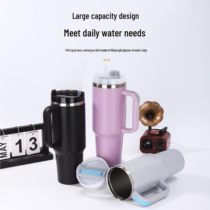 40oz Stainless Steel Thermos with Handle - 1st & 2nd Gen, 3D UV Customizable Car Cup