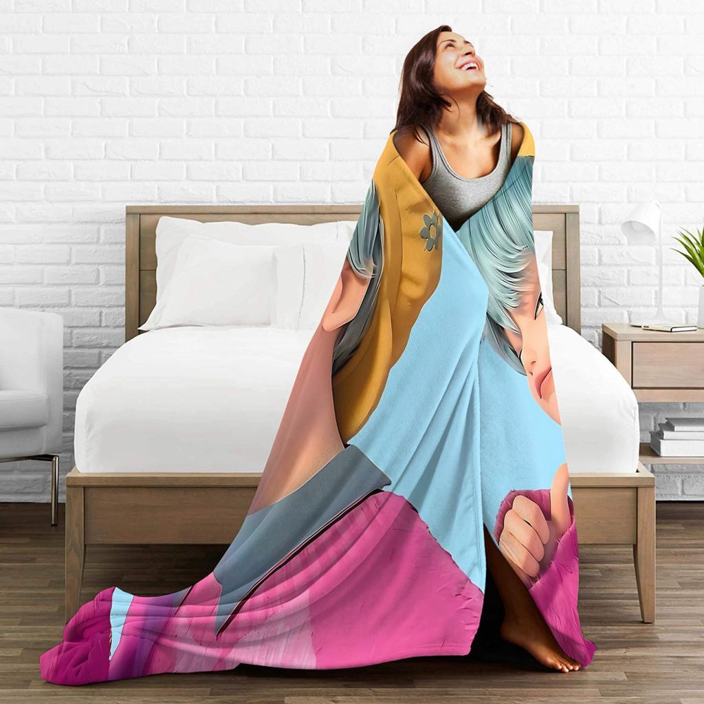 BABY Saja Boys Kpop Demon Hunters Game Plush Blankets Boy Girl Flannel Bedding Throws For Living Room Warm Soft Custom Bedspread