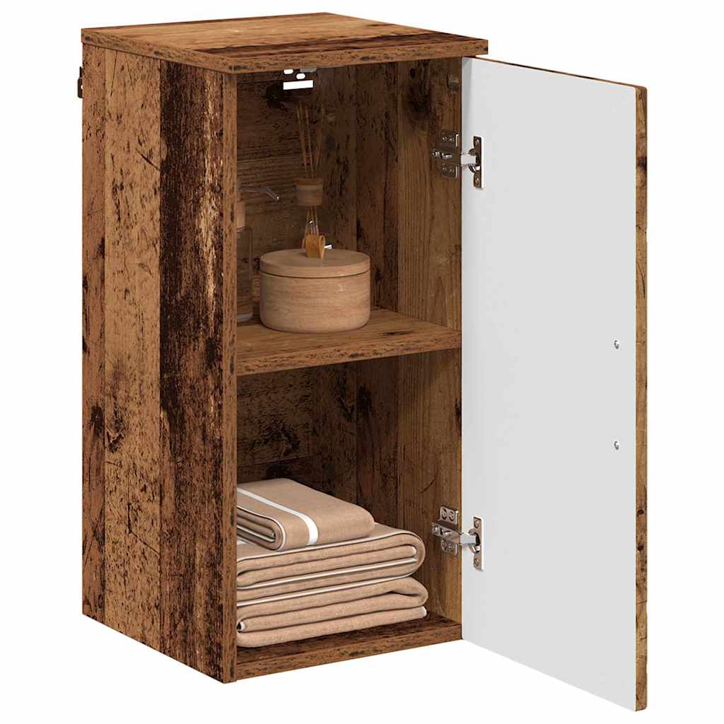 Bathroom Wall Mounted Cabinet Rustic Wood Finish 30 x 31.5 x 61 cm
