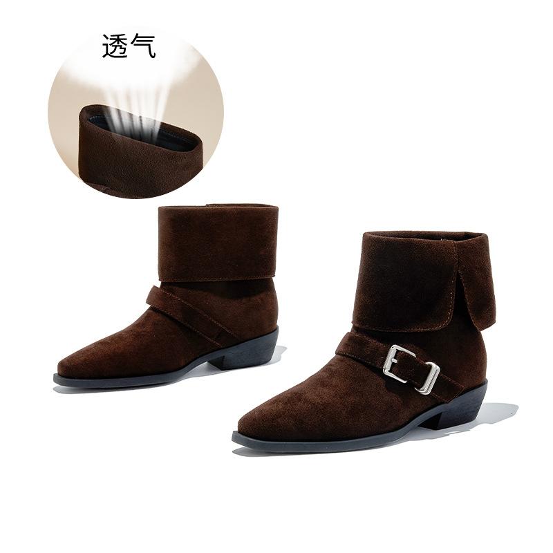 Martin boots autumn and winter retro Maillard thin boots children s British style foreign style short boots women s boots 40 кофейный