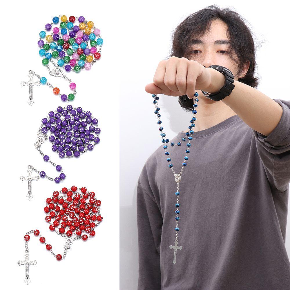 1 PC New Set Pendant Various Styles Cross Rosary Catholic Rosary Beads