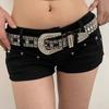 Rhinestone Waist Belt for Dress Adjustable Pin Buckle Waist Belt Shinning Rhinestone Wide Waist Belt Ladies Skirt Belt