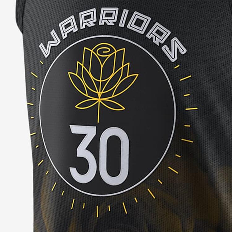 Nike NBA Golden State Warriors Stephen Curry City Edition 2022/23 Dri-Fit ADV Jersey Black Unisex Streetwear DQ0194-010