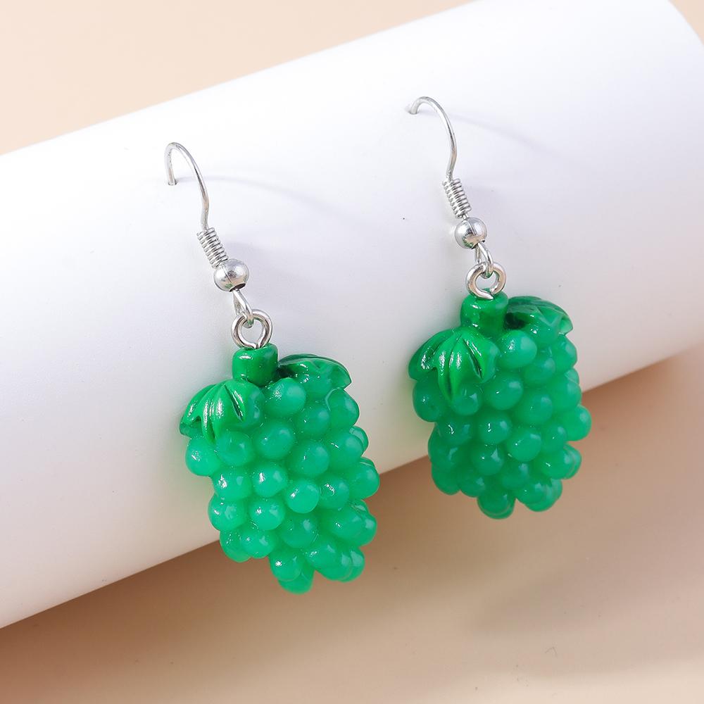 Fashion Resin Simulation Fruits Earrings for Women Pineapple Strawberry Apple Banana Cherry Drop Earrings Girls Jewelry Gifts
