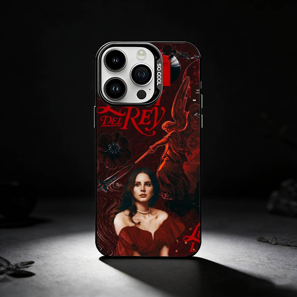 

L-Lana D-Del Rey Phone Case For iPhone 17,16,15,14,13,12,11 Plus,Pro Max,XS,Colored silver phone case iPhone14Plus