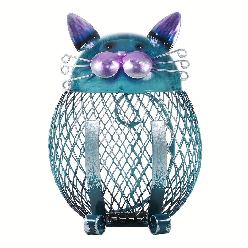 Cat Coin Piggy Bank Animal Piggy Bank with Bottom Cover Creative Cat Gift Suitable for Home Living Room Bookshelf Decoration Birthday Gift