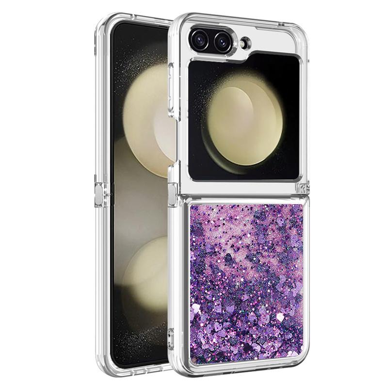 Estojo Z Flip7 Case Areia Movediça para Samsung Galaxy Z Flip 7 Capa Macia Líquida Brilhante Para Capa de Telefone Samsung Galaxy ZFlip 7 Capa