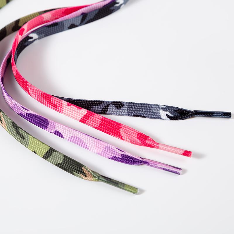 1 Paio Lacci Piatti Crema Stampa Camouflage Lacci per Sneakers AF1 Larghezza 0.8CM 120/140/160CM Lacci Scarpe Accessori Scarpe