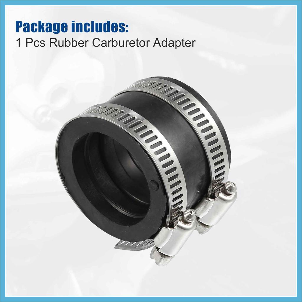 BULLSPANN 35mm ID Rubber Black Motorcycle Carburetor Adapter Inlet Intake Pipe Manifold Adapter Boot