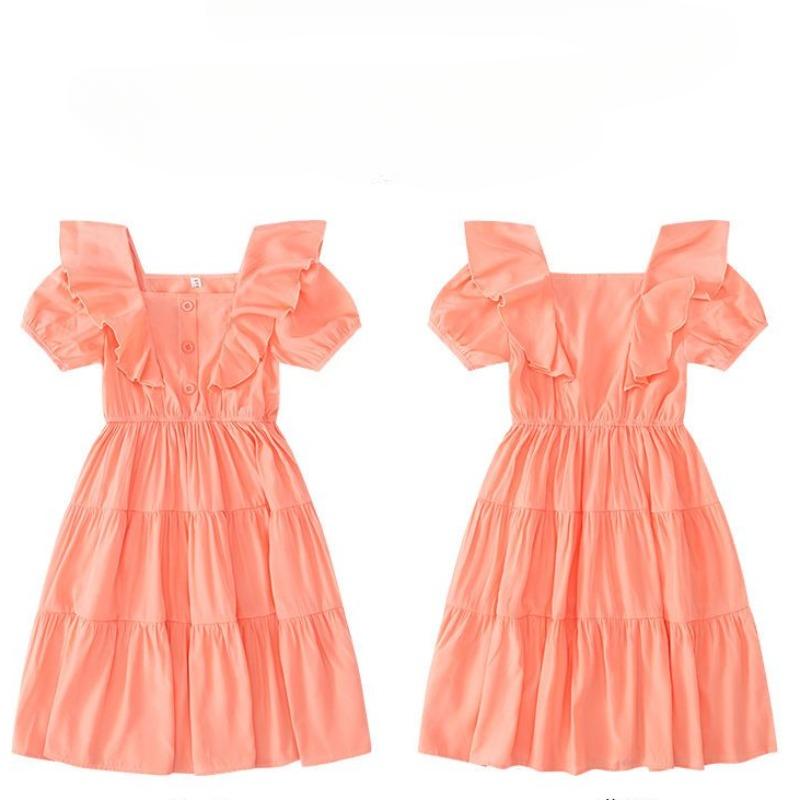 Girls' Dresses Summer Children's Short-sleeved Princess Dresses Lantern Sleeves Cake Dresses