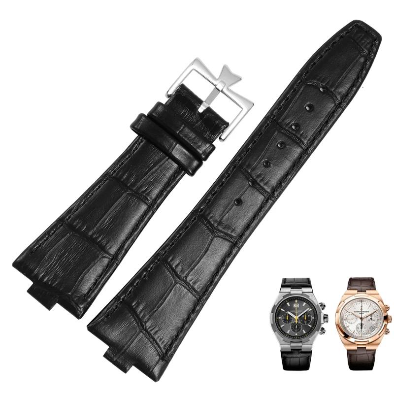 

25*8 мм натуральная кожа мужской ремешок для часов Vacheron Constantin OVERSEAS Series 4500V 5500V P47040 застежка из нержавеющей стали ремешок для часов 25-8mm