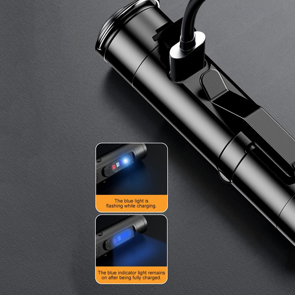 LED Tactical Flashlight Waterproof Emergency Torch with 3 Modes Super Bright Flashlight for Headlamp Outdoor Camping Emergencies