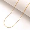 Collana per clavicola in acciaio inossidabile placcato oro, senza pendente, inossidabile, finitura oro 18 carati