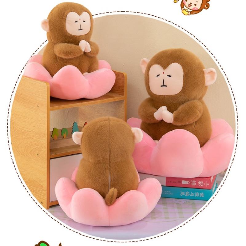 Lotus Monkey Buddhist Plush Toy Fashion Comfortable Sleeping Doll Girl Gift