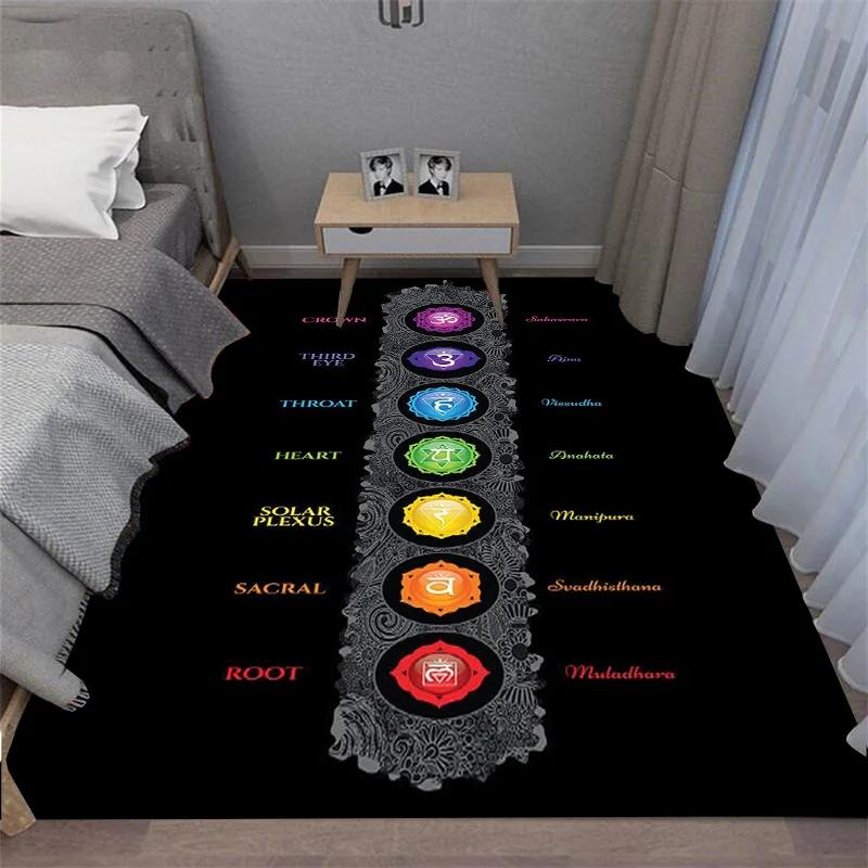 3D Chakra Printed carpet non-slip carpet door mat Yoga mat bedroom decoration area rug bedroom decor birthday gift