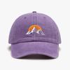 Sunset Pattern Embroidery Baseball Cap Washed Cotton Baseball Hats Retro Peaked Cap  For Man Women