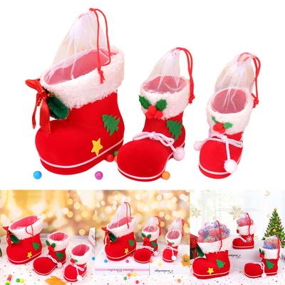Vánoční cukroví boty taška na dárky od Santa Clause sváteční krabička na cukroví na ozdoby na vánoční stromek tašky na cukroví