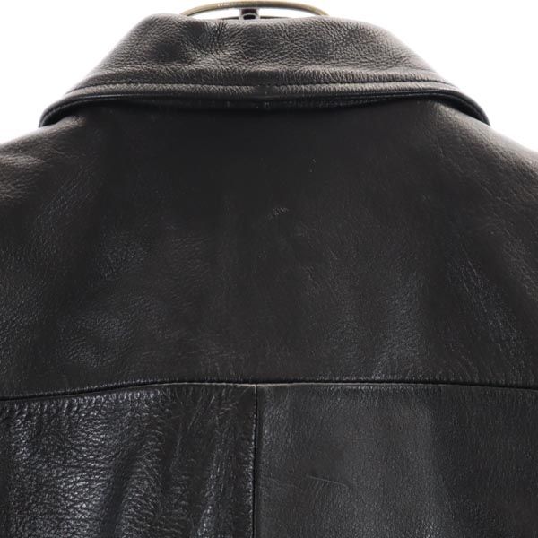 Cherokee Cotton Filling Leather Jacket M Black Genuine Leather Women Used