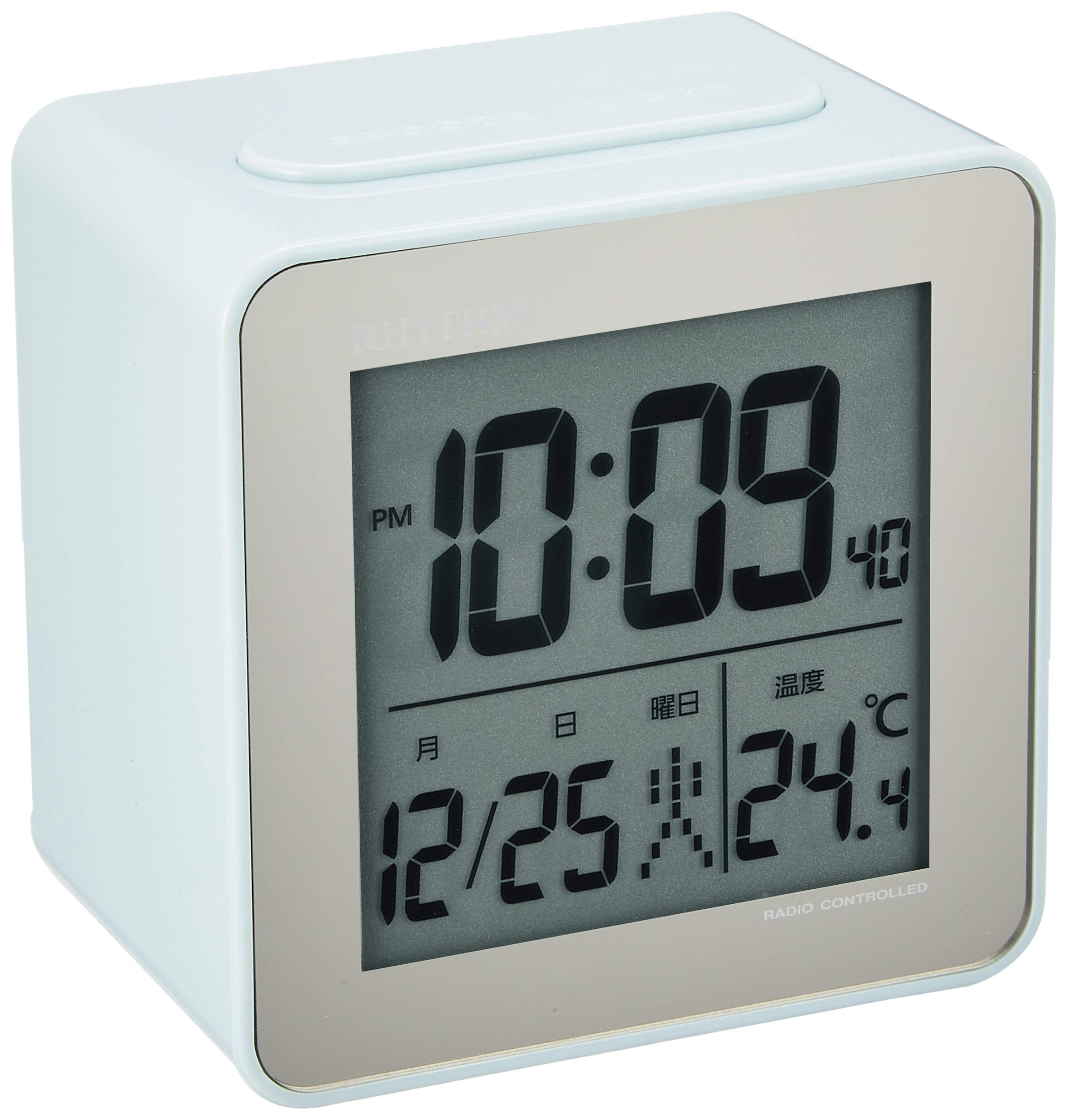 

RHYTHM Настольные часы Радиочасы Будильник Fit Wave D158 Цифровой температурный календарь RHYTHM PLUS 8RZ158SR04