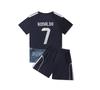 Kids Football Kit Ronaldo Jersey and Shorts Set Polyester Blue