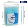200Pcs Double-headed Disposable Dental Flosser Interdental Brush Teeth Stick Toothpicks Floss Pick Oral Gum Teeth Cleaning Care