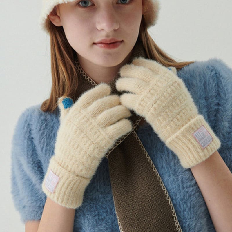 ALLINCOMPLETE Fuzzy Rabbit Gloves (8 Colors)