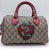 GG Supreme Holiday Collection Limited Edition Embroidery 2way Mini Boston Handbag Shoulder Crossbody Bag 409529