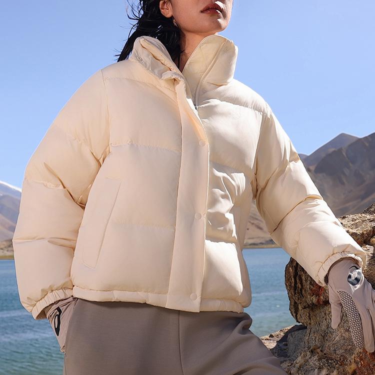 Asics Duck Down Warm Stand Collar Zipper Long Sleeve Down Jacket Women Outerwear 2032D489-200