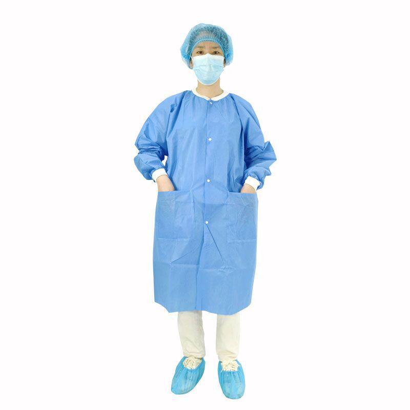 Thickened Disposable Work Suit Set: Dustproof and Isolation Gown with Lab Coat