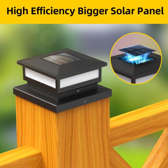 1/2 ks Solární světla na sloupky Vodotěsné Automatické nabíjení Snadná instalace Bezdrátová LED světla na terasu a plot