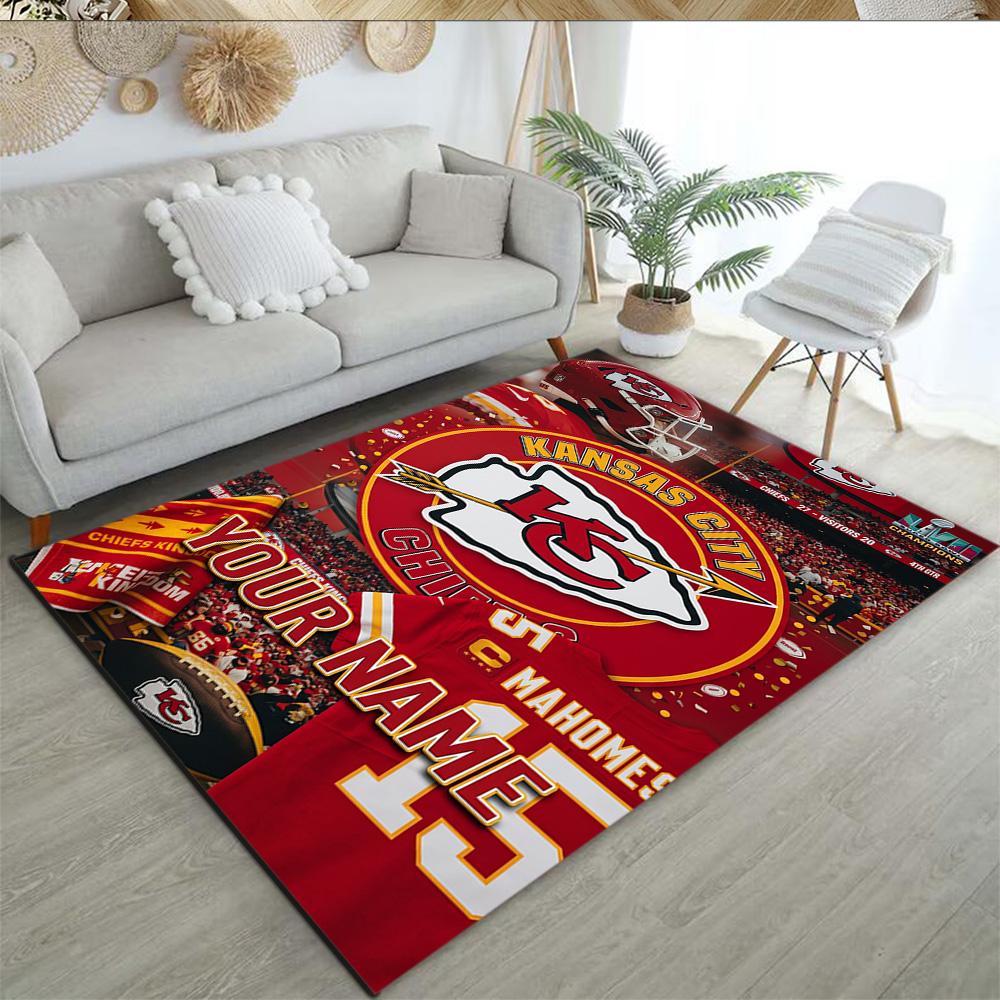 Kansas City Football Personalized Name Carpet Perfect For Hallway Outdoor Decorate Room Dormitory Antislip Rug Decorate Offices Spiritual Gift