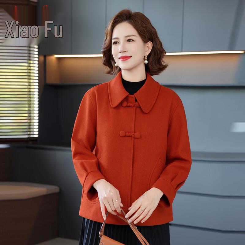Women s Mid-Length Wool Blend Coat 3XL