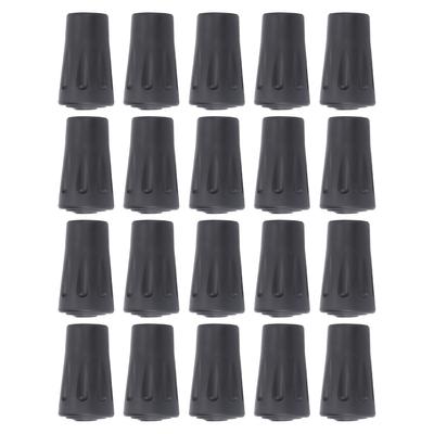 20Pcs Hiking Pole Tips Anti Slip 11mm Hole Reduce Wear Hiking Pole Ends Replacement Tip Protectors