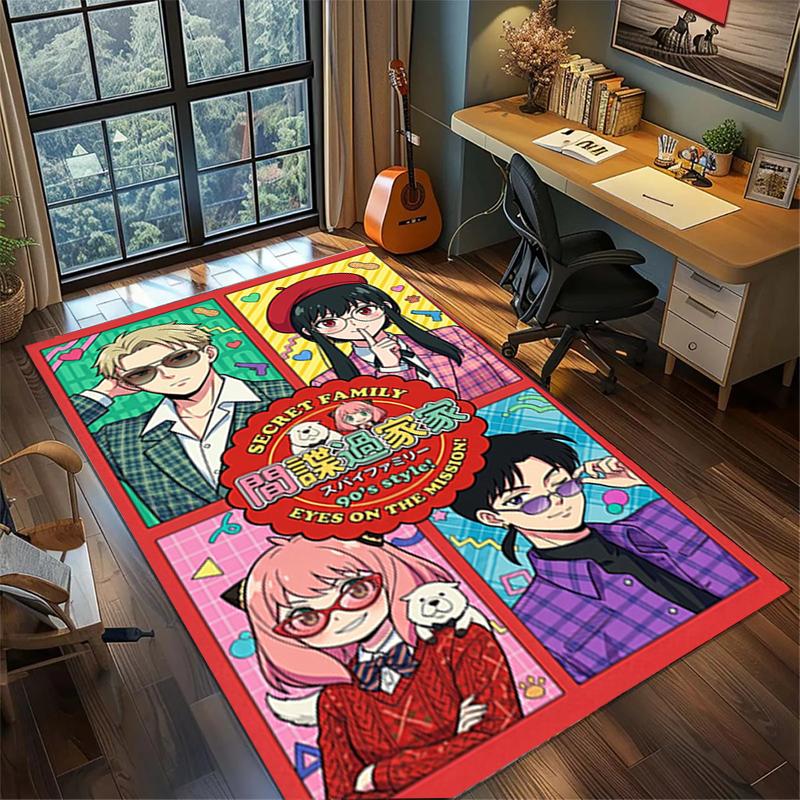 "Spy × Family" Floor Mat Rug Non Slip Washable Large Area Carpet Home Bedroom Decor—kwq96
